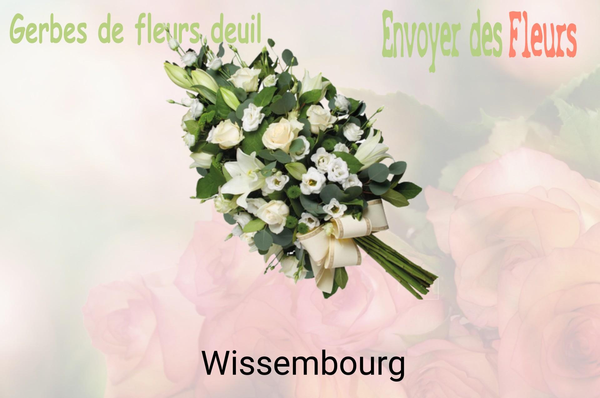 Gerbe de fleurs de deuil livrée à Wissembourg